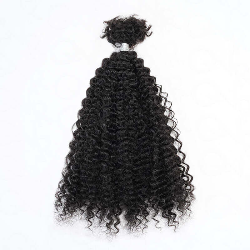 B3G1|QVR French Curl Human Bulk Hair Extensions for Boho Knotless Braiding