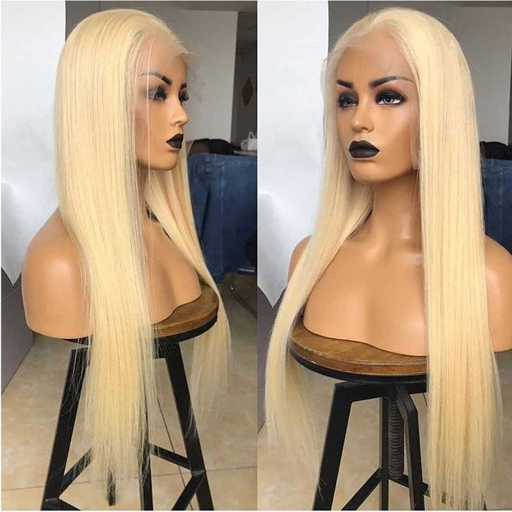 QVR Straight 613 Blonde Color 13x4 Transparent Lace Front Wigs Human Hair
