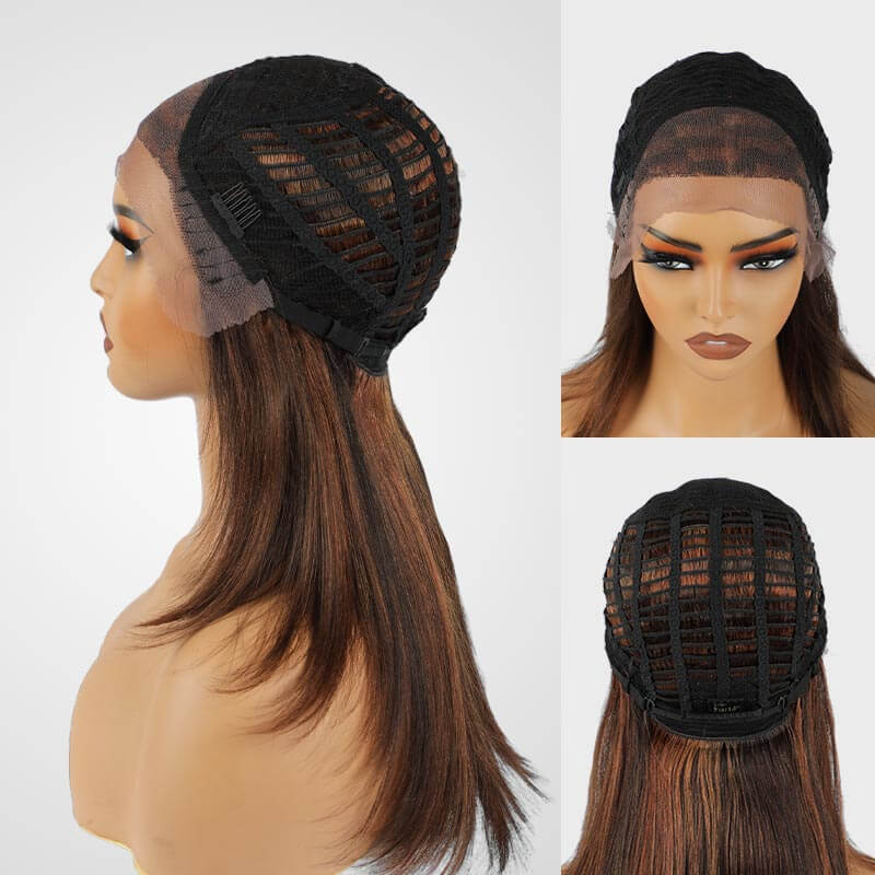 Flash Sale|Highlights Layer Cut Kinky Straight Wigs