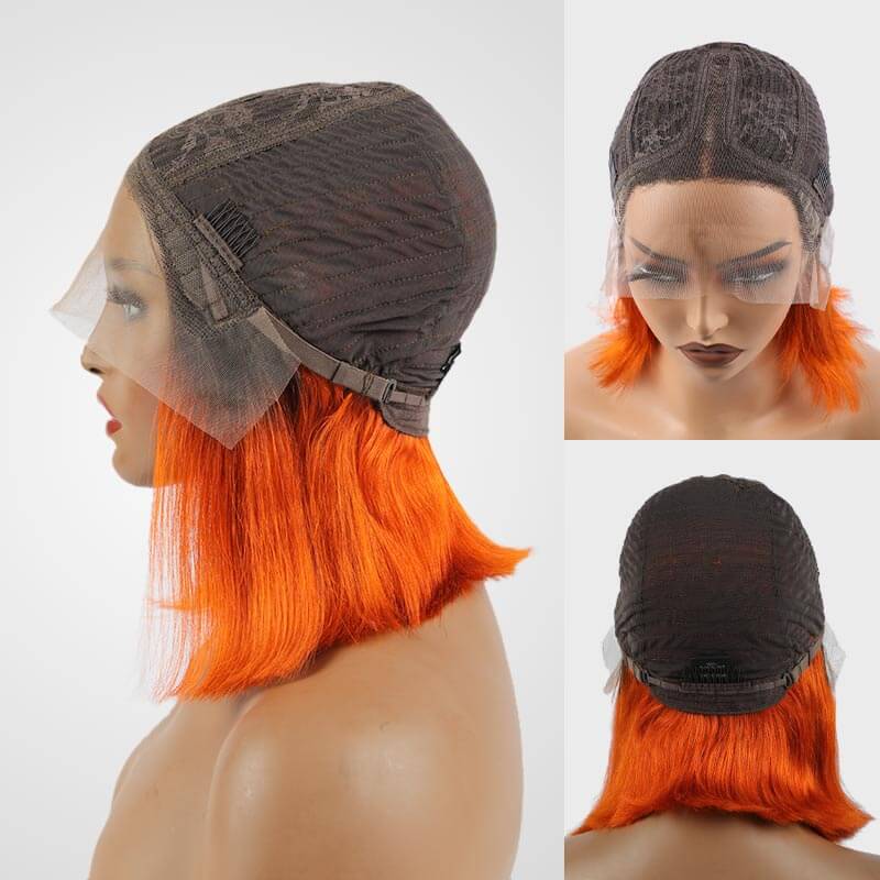 Flash Sale|Ombre 2/Orange Straight T Lace Bob Wig