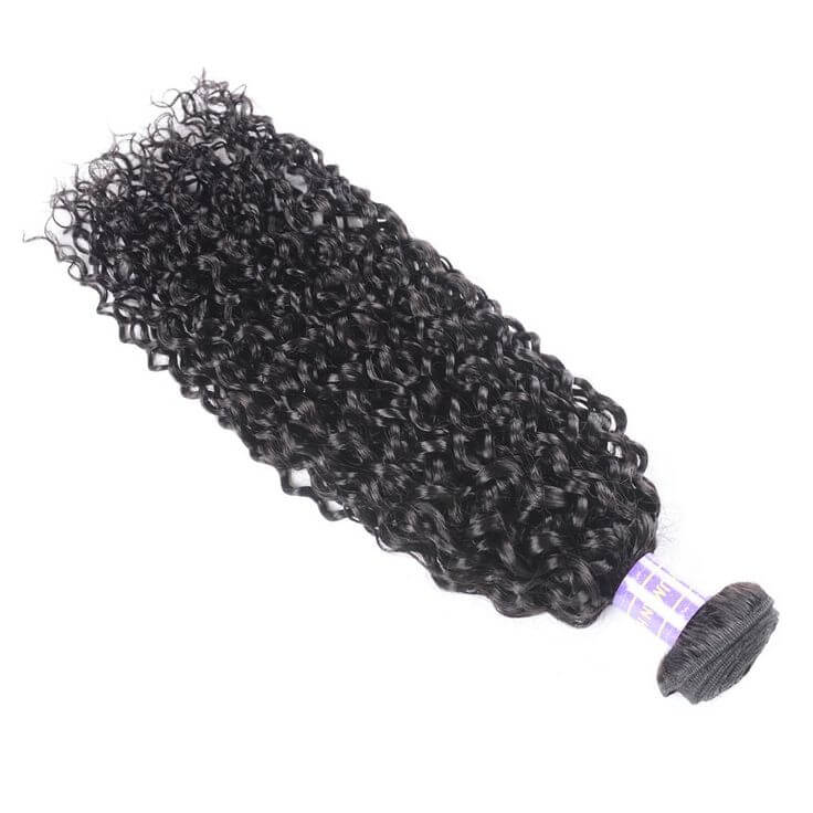 QVR Jerry Curly Human Hair Weaves 1 Bundle