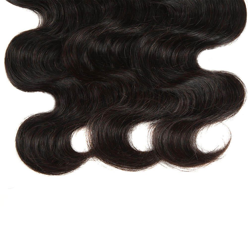 QVR Virgin Human Hair Bundles Natural Color Body Wave Hair 3 Bundles