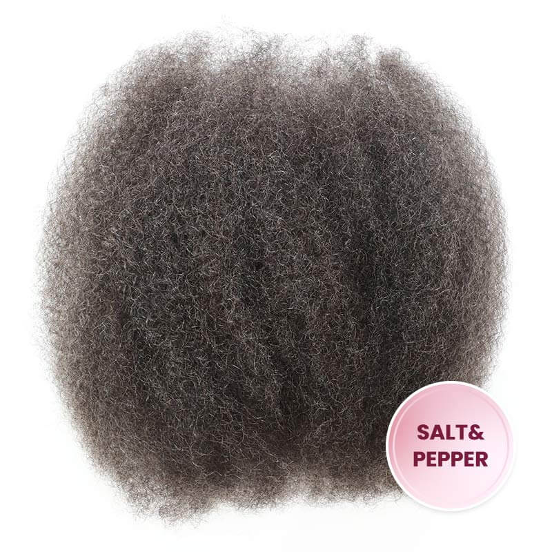 CLEARANCE SALE| Salt Pepper Color Afro Kinky Bulk Human Hair