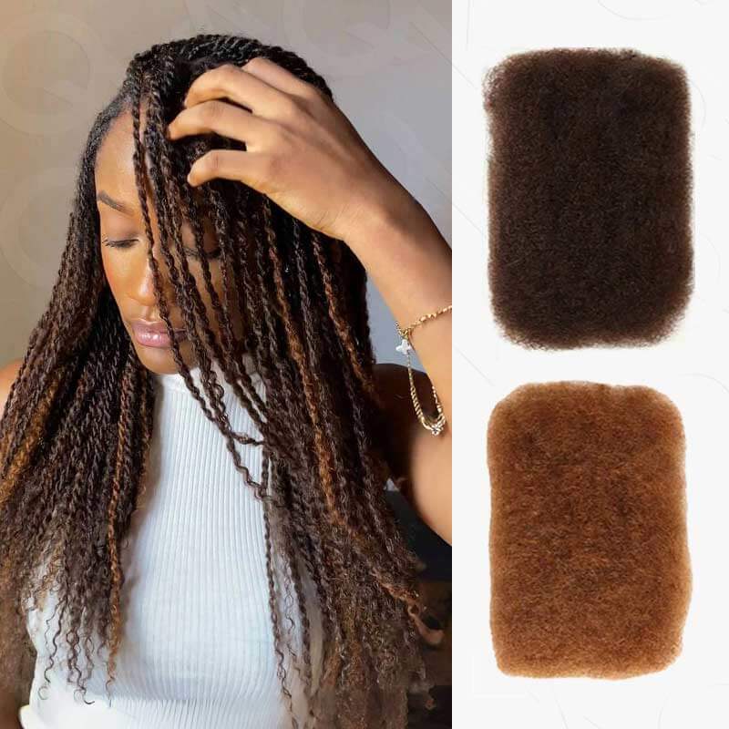 Flash Sale|QVR #1B+#4 Two Colors Afro Kinky Bulk Human Hair