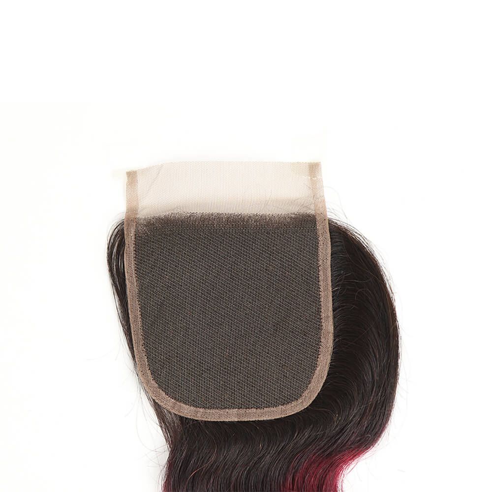QVR Remy Human Hair 4x4 Closure Body T1B/99J