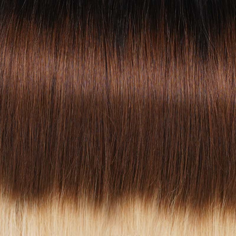 QVR Ombre #T1B/30/27 Feather Crochet Hair Afro Kinky Curly Machine Made Human Hair Extension
