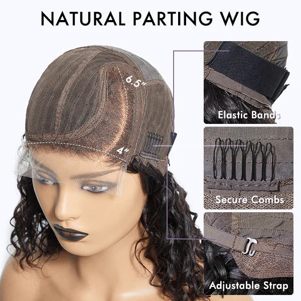 QVR Side Part Pixie Cut Short Wigs T Part Lace Wigs