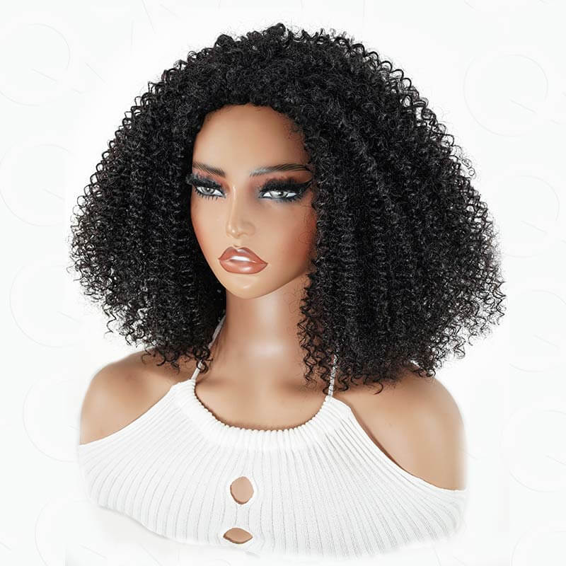 New User Only|QVR Hot Picks Twist Curly Drawstring Half Wig Human Hair Wigs