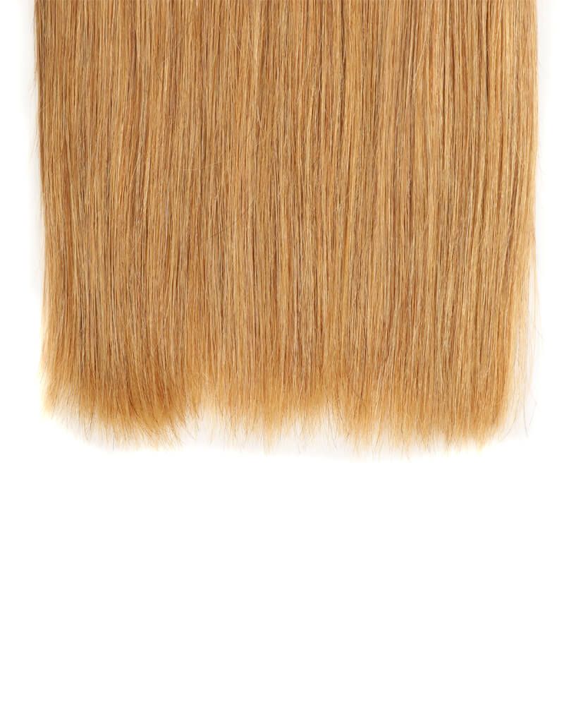 QVR Remy Human Hair 3 Bundles Straight Hair T1B/27