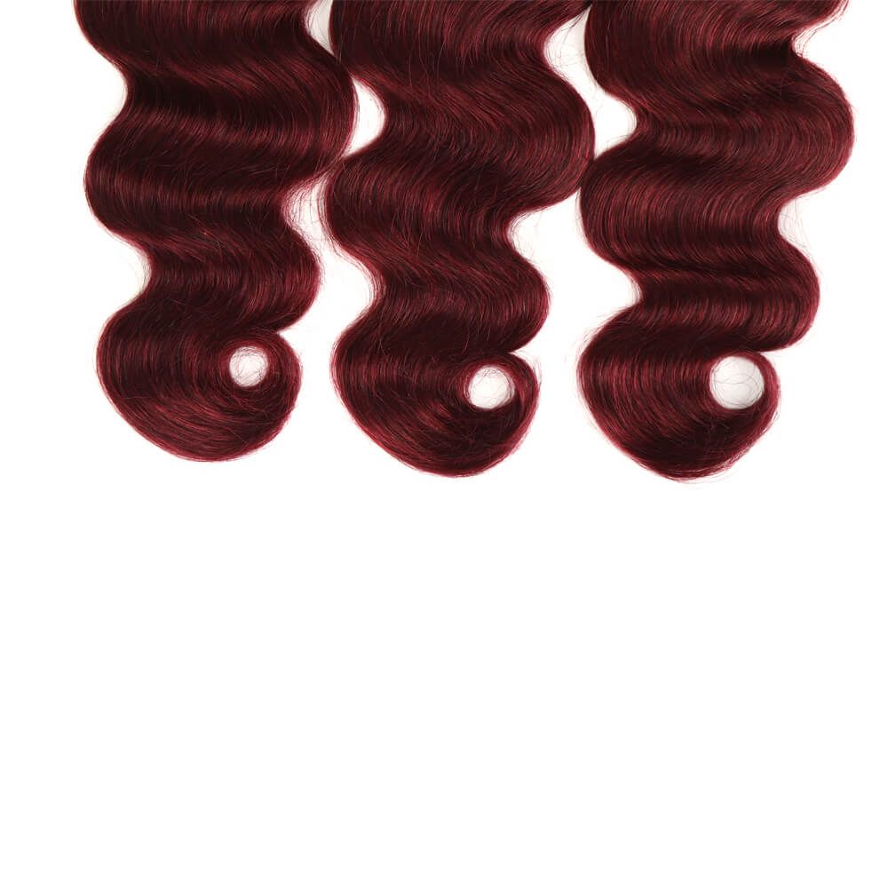 QVR Remy Human Hair 3 Bundles Body Wave Hair T1B/99J