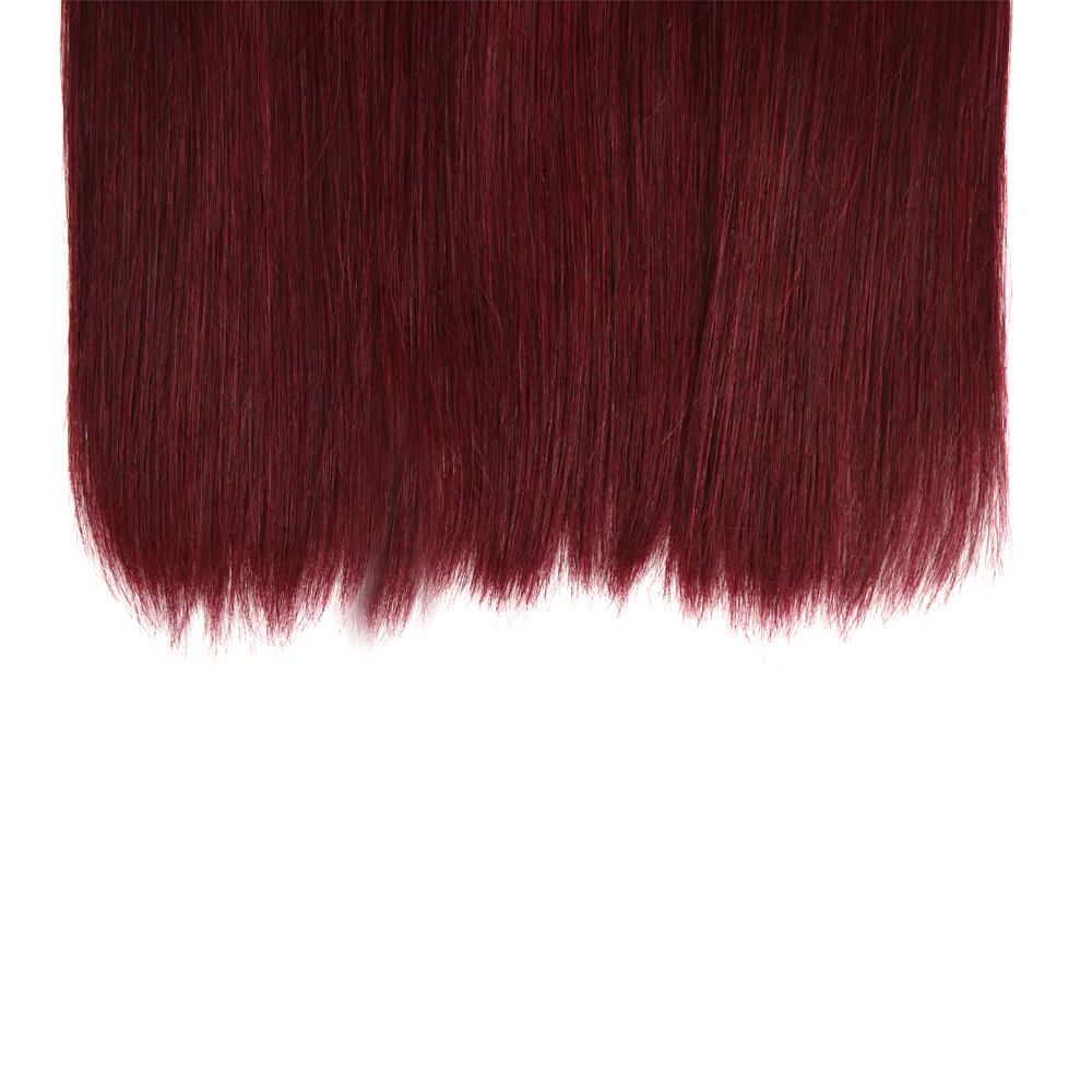 QVR Remy Human Hair 3 Bundles Straight Hair T1B/99J