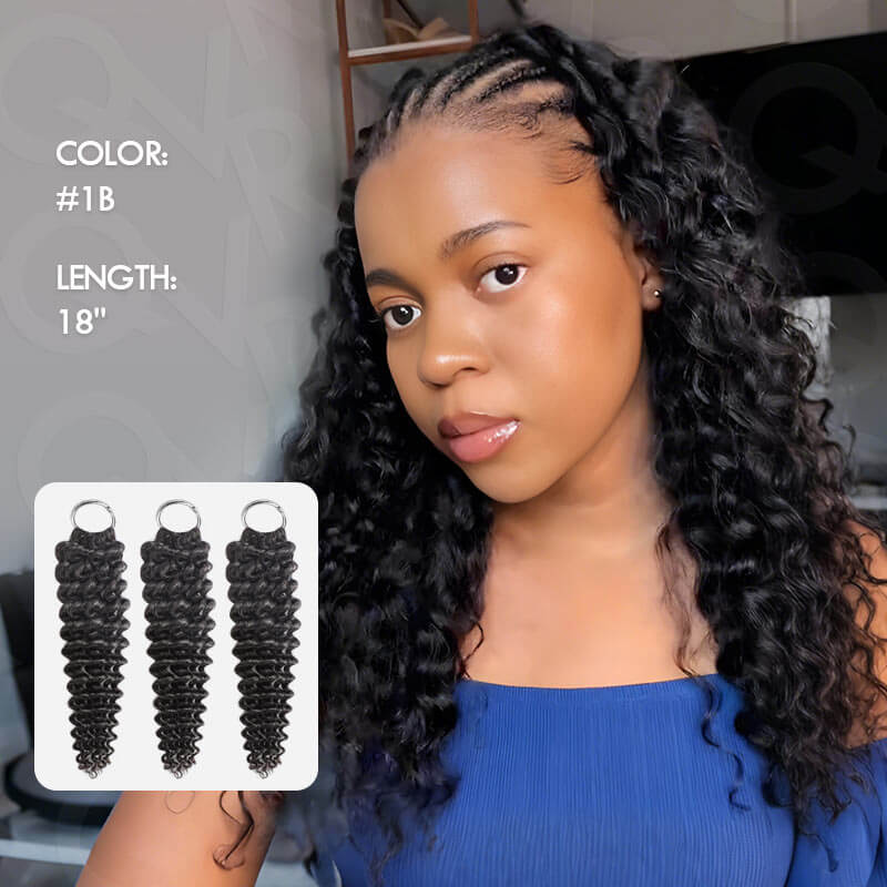 P3G5|Burmese Curly Feather Crochet Human Hair