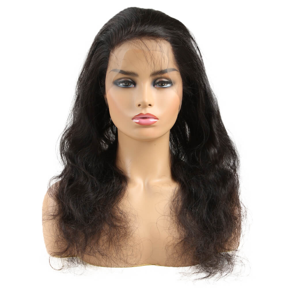 QVR Virgin Human Hair 360 Frontal Closure Body Wave Natural Color