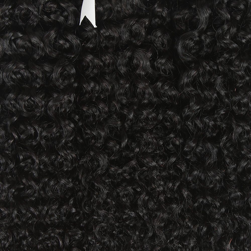 QVR Unprocessed Bohemian Curly Bundles Remy Human Hair 3pcs Natural Black