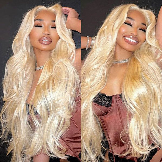 613 Human Hair Wig Body Wave Wig Honey Blonde 13x4 HD Lace Front Wigs 30Inch 180% Density