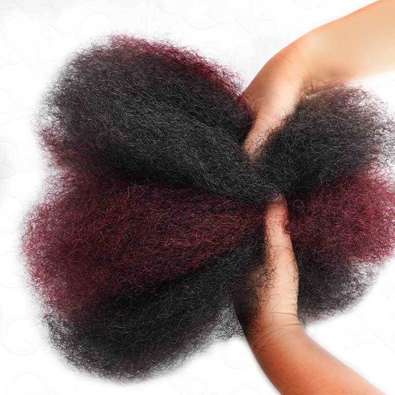 Flash Sale|QVR Multi-Color Combo Afro Kinky Bulk Human Hair