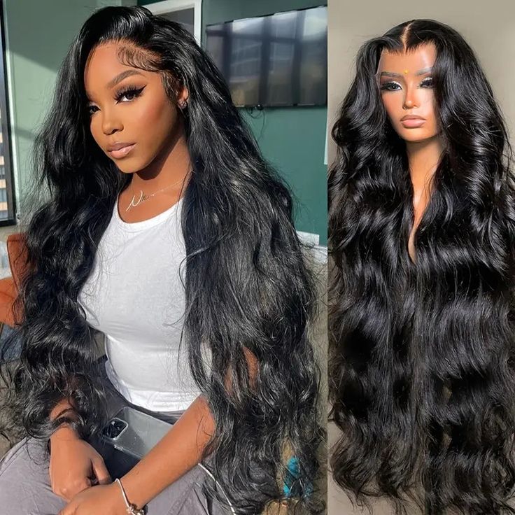 QVR Body Wave Wigs Virgin Hair Wavy Wigs Pre Plucked With Baby Hair 13x6 Lace Glueless Wig 250% Density