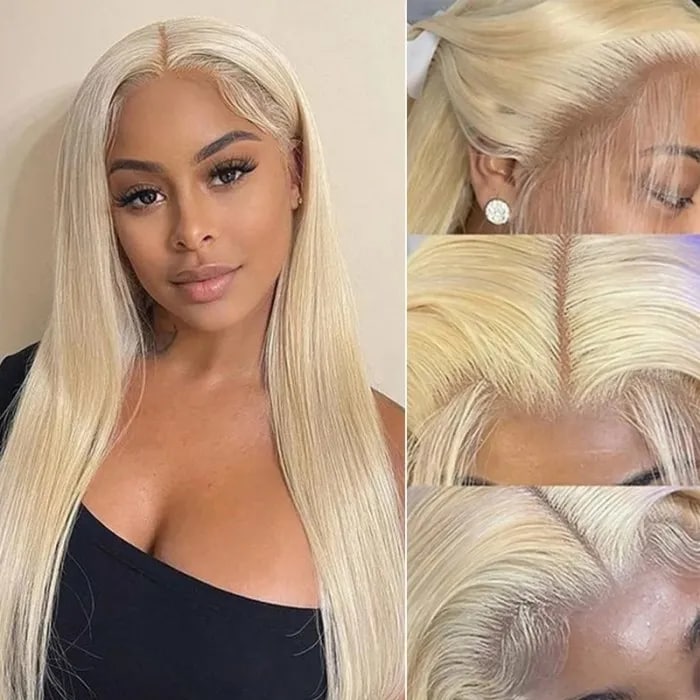 QVR Straight 613 Blonde Lace Part Wig Body Wave Wigs 13x4 Lace Frontal Human Hair Wigs