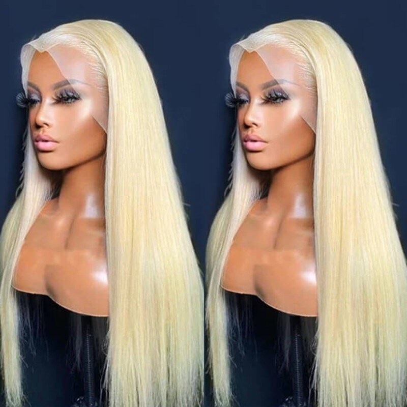 QVR Straight 613 Blonde Lace Part Wig Body Wave Wigs 13x4 Lace Frontal Human Hair Wigs