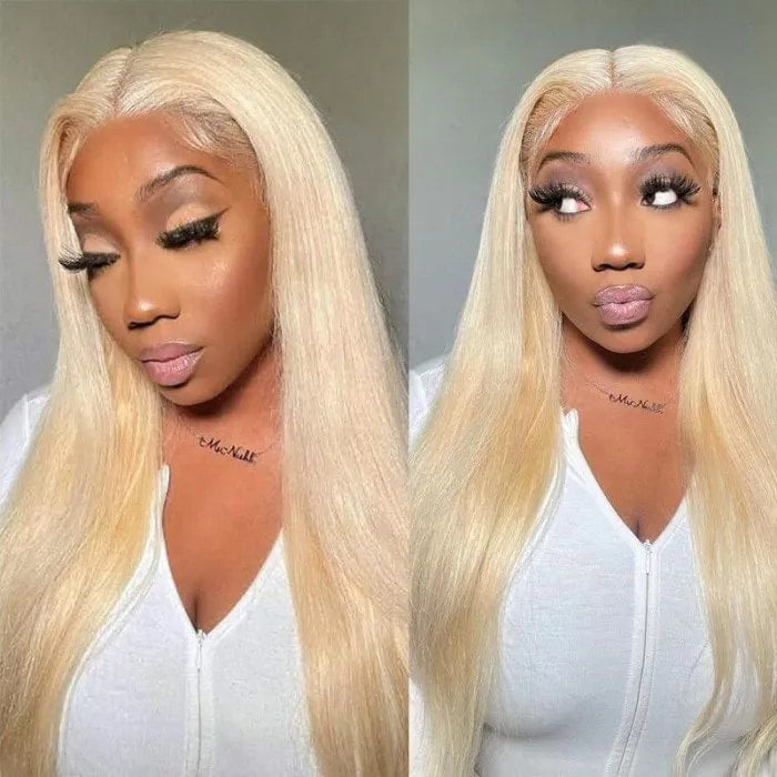 QVR Straight 613 Blonde Lace Part Wig Body Wave Wigs 13x4 Lace Frontal Human Hair Wigs