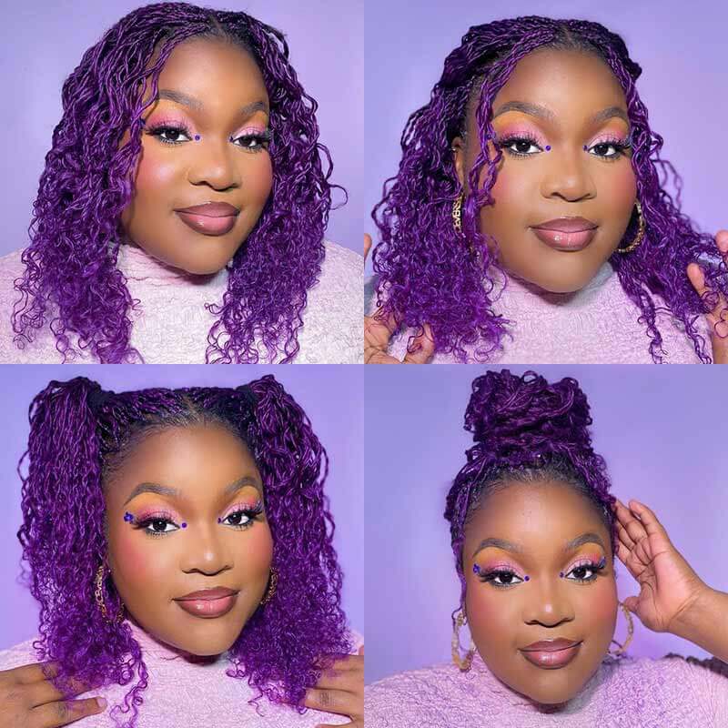 CLEARANCE SALE| Purple Color Afro Kinky Bulk Human Hair