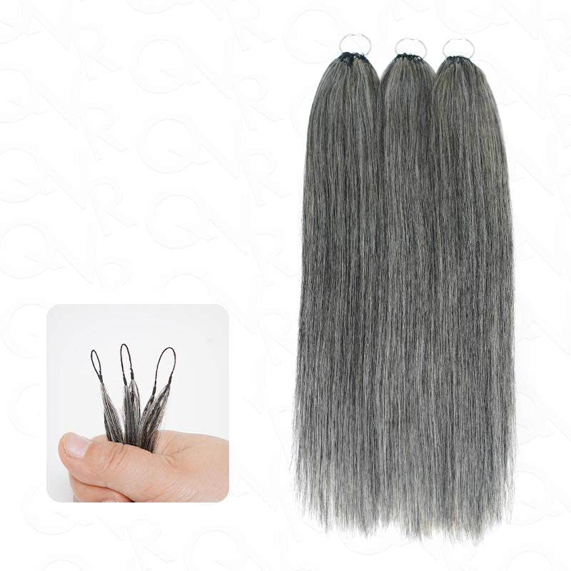 QVR Silk Straight Feather Crochet Human Hair Platinum Blonde #1001 Machine Made Crochet Weave Hair Extensions