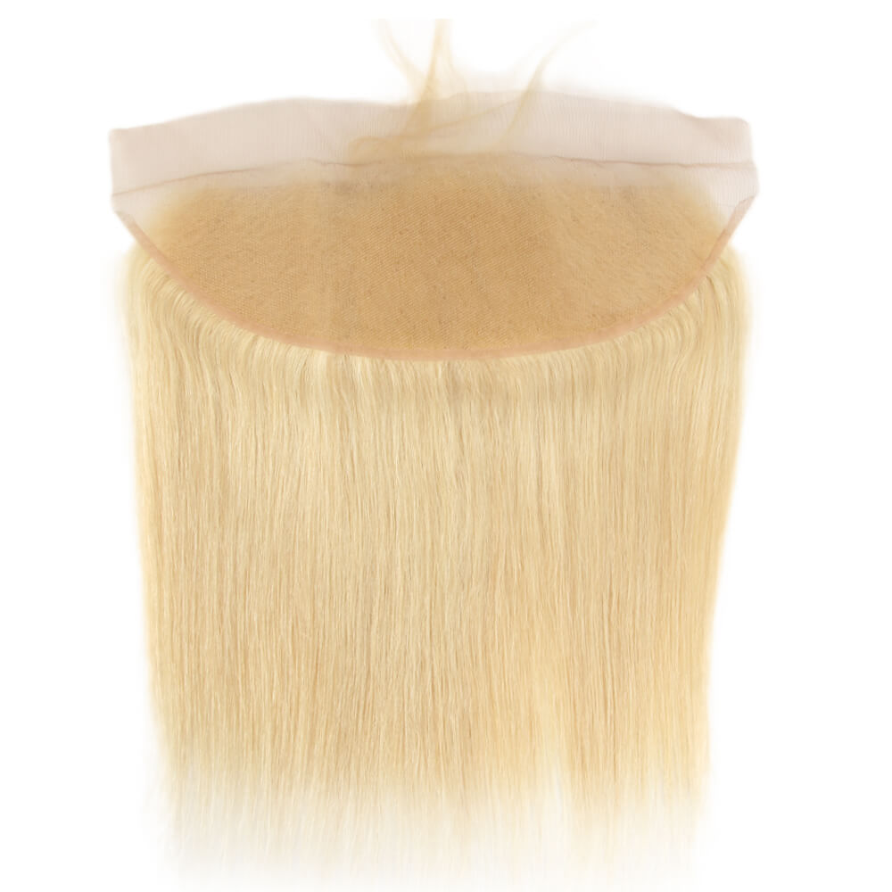 QVR Remy Human Hair 13*4 Lace Frontal Blonde Straight Hair