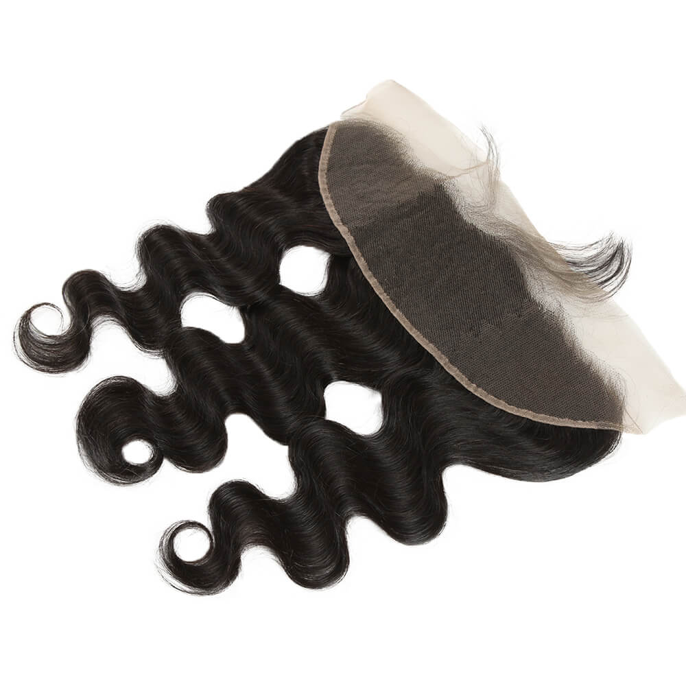 QVR Virgin Human Hair 13*4 Lace Frontal Body Wave Natural Color