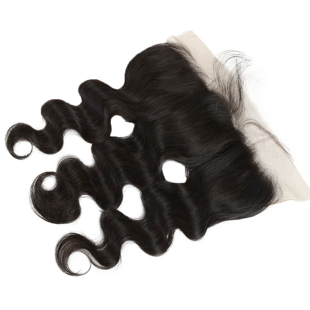 QVR Virgin Human Hair 13*4 Lace Frontal Body Wave Natural Color