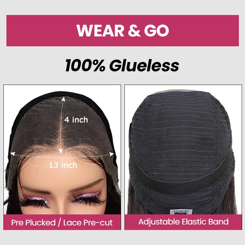 QVR Glueless Jerry Curly HD Lace 13x4 Lace Front Wigs Natural Black Human Hair Wig Beginner-Friendly