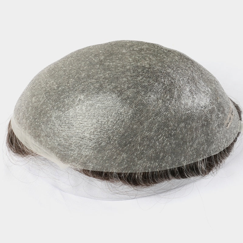 Upgrade Mirage |0.04-0.06mm Full Super Thin Skin Single Knots Base | Toupee for Men | Celebrities Choice
