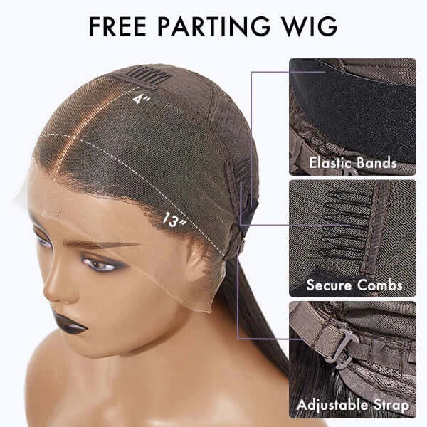 QVR New Ocean Wave Short Pixie Cut 13x4 Lace Frontal Wig