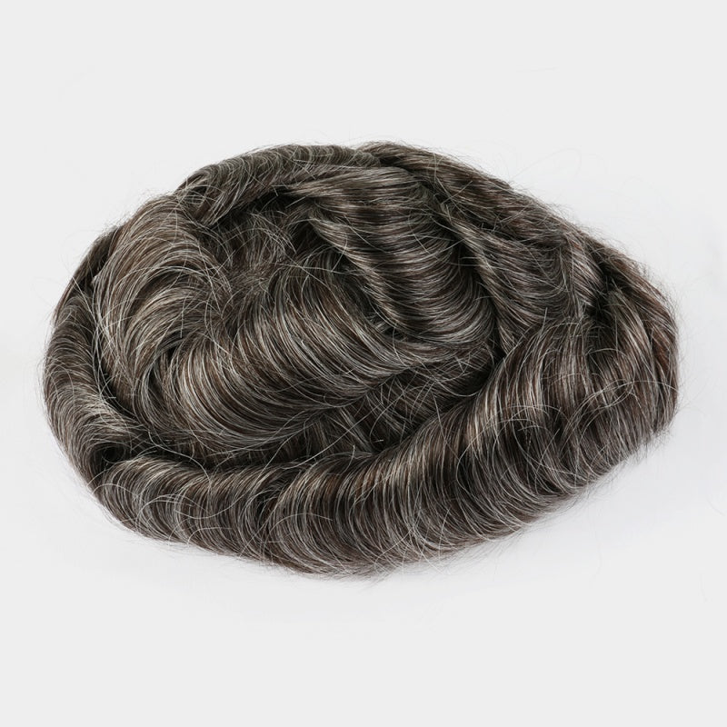 Upgrade Mirage |0.04-0.06mm Full Super Thin Skin Single Knots Base | Toupee for Men | Celebrities Choice