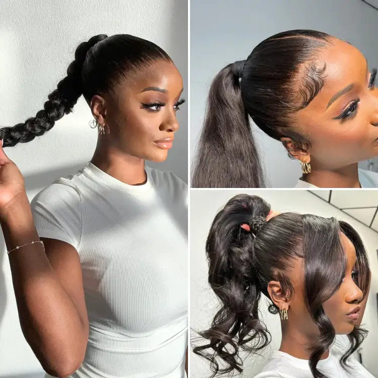 QVR Brazilian Body Wave Full Lace Wig Handmade Natural Black Human Hair Knotless Wigs