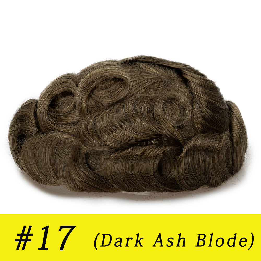 Upgrade Mirage |0.04-0.06mm Full Super Thin Skin Single Knots Base | Toupee for Men | Celebrities Choice