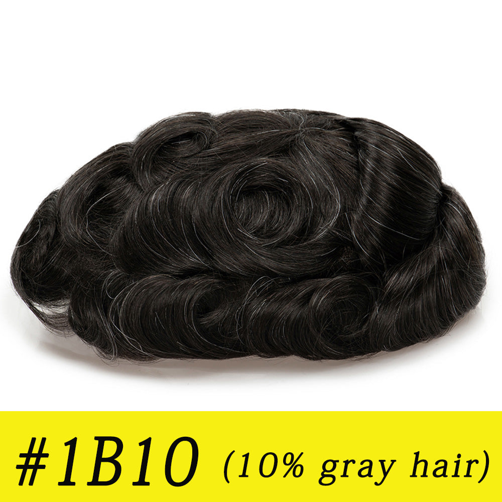Upgrade Mirage |0.04-0.06mm Full Super Thin Skin Single Knots Base | Toupee for Men | Celebrities Choice