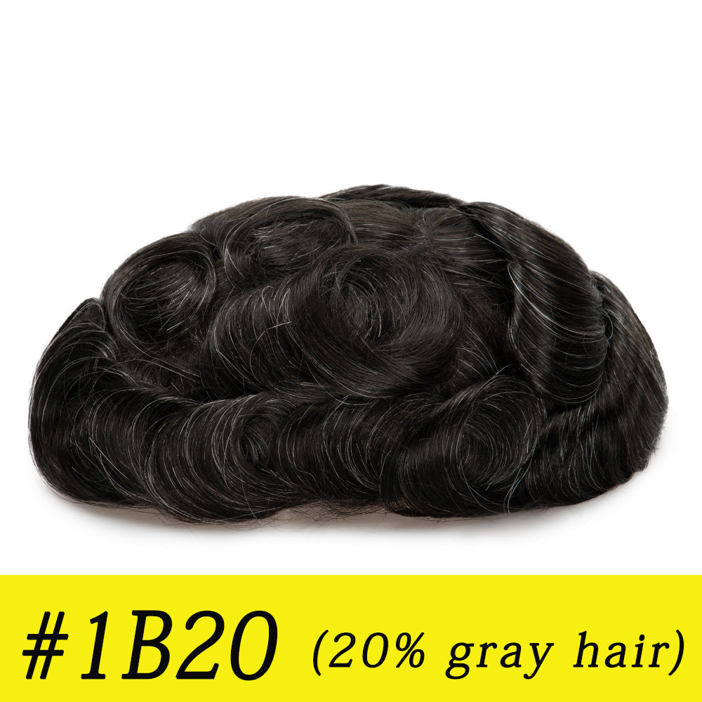 Upgrade Mirage |0.04-0.06mm Full Super Thin Skin Single Knots Base | Toupee for Men | Celebrities Choice