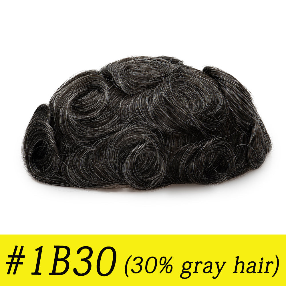 Upgrade Mirage |0.04-0.06mm Full Super Thin Skin Single Knots Base | Toupee for Men | Celebrities Choice