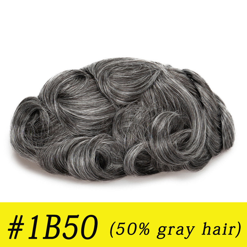 Upgrade Mirage |0.04-0.06mm Full Super Thin Skin Single Knots Base | Toupee for Men | Celebrities Choice