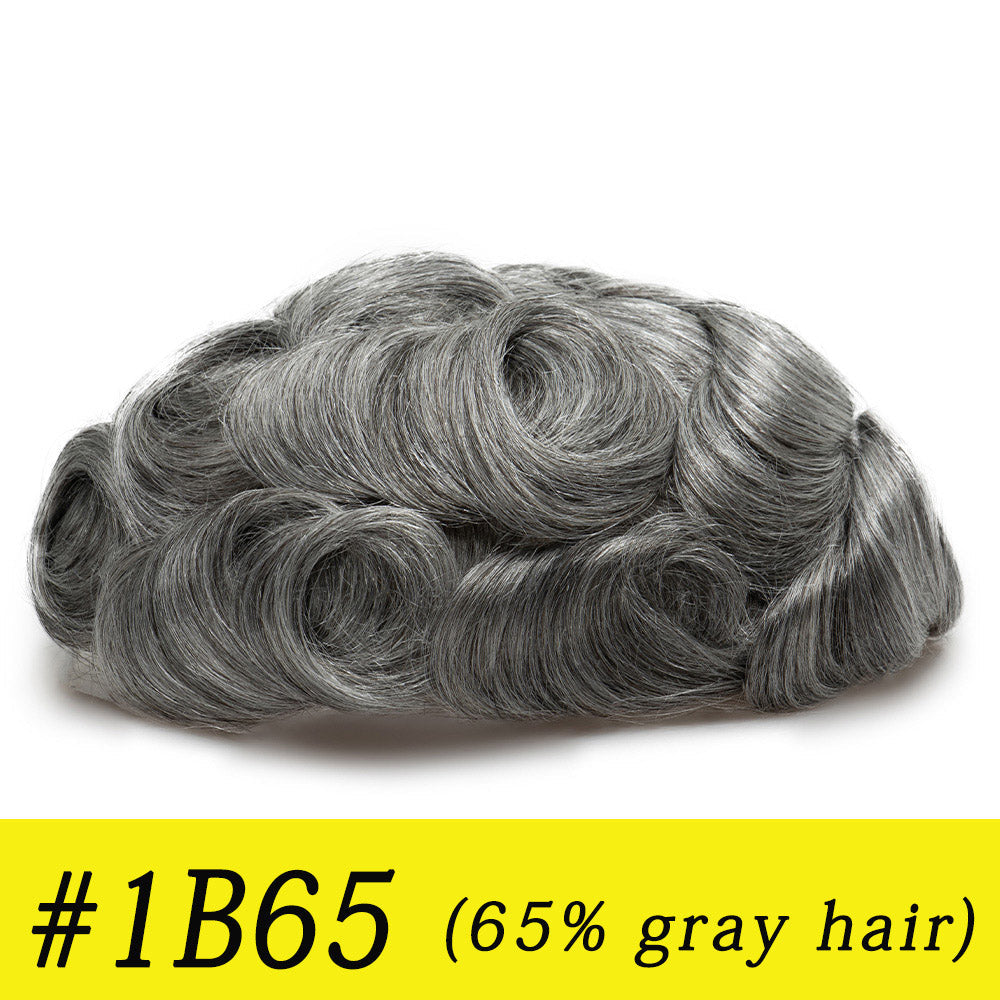 Upgrade Mirage |0.04-0.06mm Full Super Thin Skin Single Knots Base | Toupee for Men | Celebrities Choice