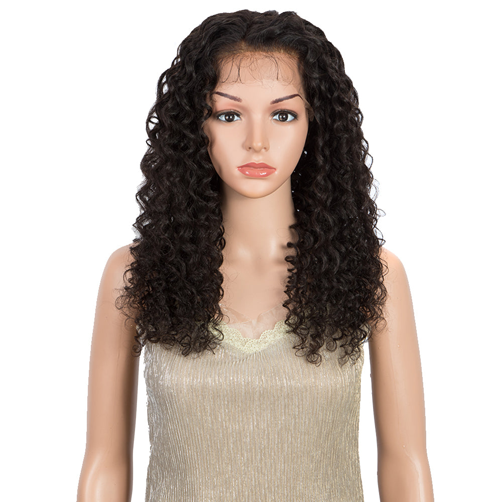 QVR Virgin Human Hair 13x6 Lace Frontal Human Hair Wigs Bleach Knots Deep Curly Wig Invisible Lace Frontal Wigs