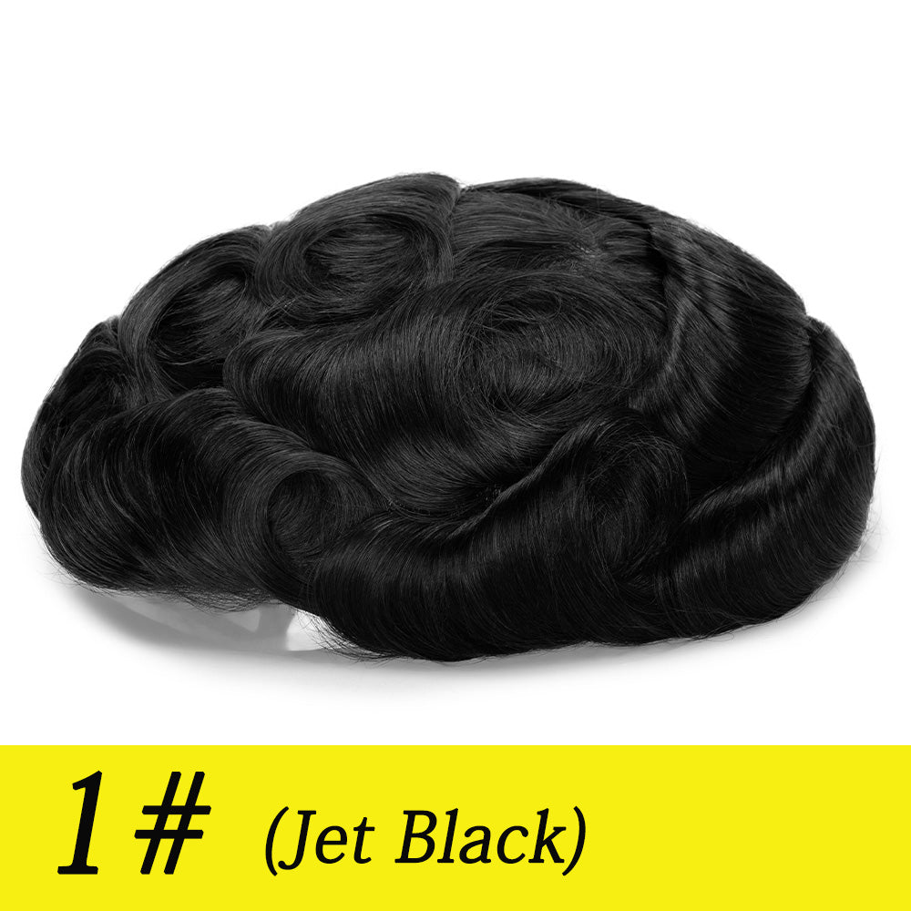 Upgrade Mirage |0.04-0.06mm Full Super Thin Skin Single Knots Base | Toupee for Men | Celebrities Choice
