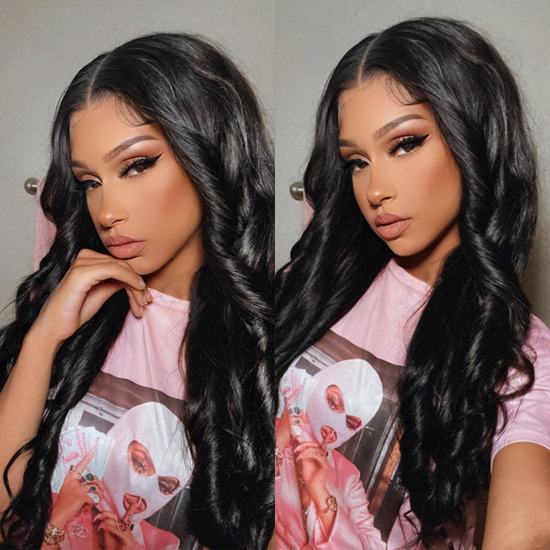 QVR Loose Deep Wave Wig 13x4 Lace Front Human Hair Wig For Women Natural Hairline With Baby Hair