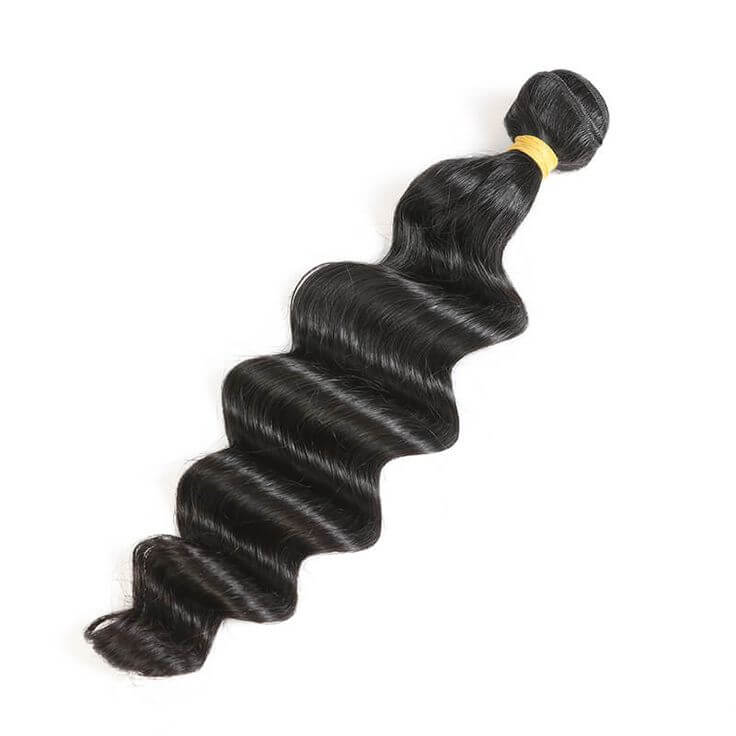 QVR Loose Deep Wave Human Hair Weaves 1 Bundle