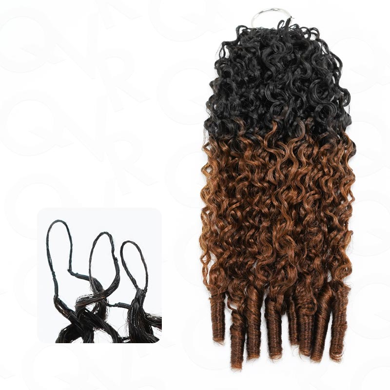 P3G5|Ombre Brown #T1B/30 Feather Crochet Human Hair