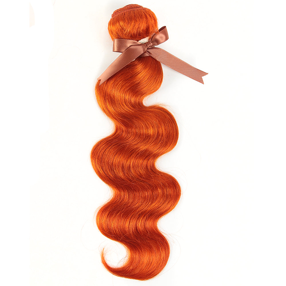 Queen Remy Ginger  Human Hair 3 Bundles Body Wave Hair Orange Color