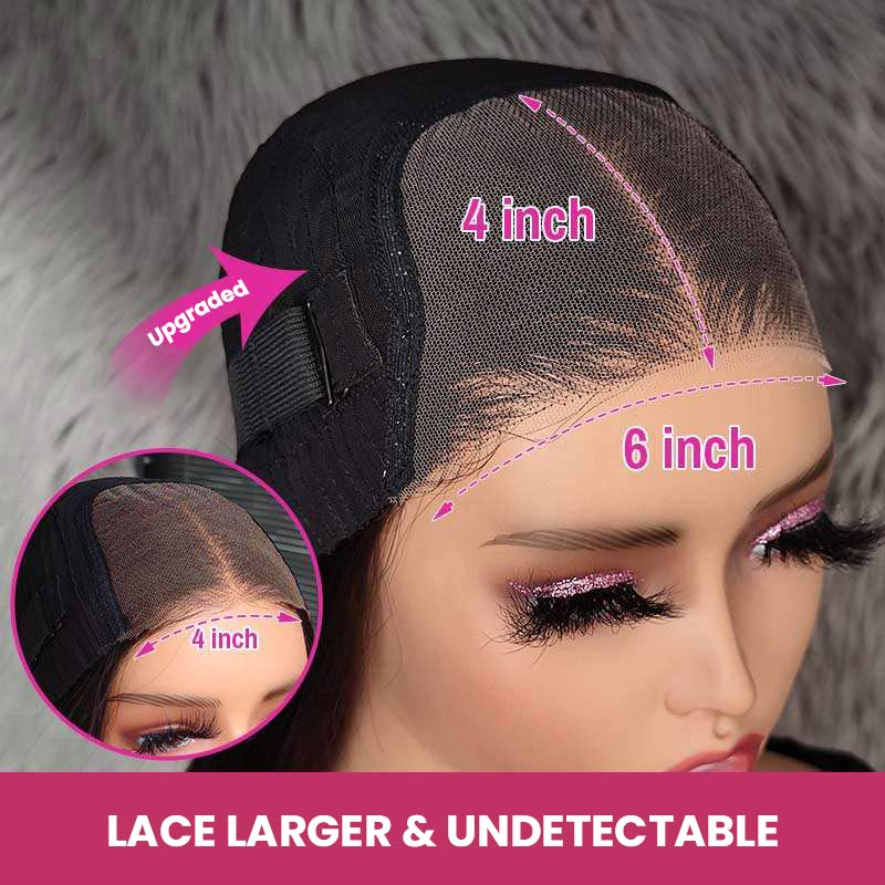 QVR Pre-cut 13x4 Lace Frontal Wigs Wear and Go Wig For Beginners Body Wave With Pre-plucked Hairline