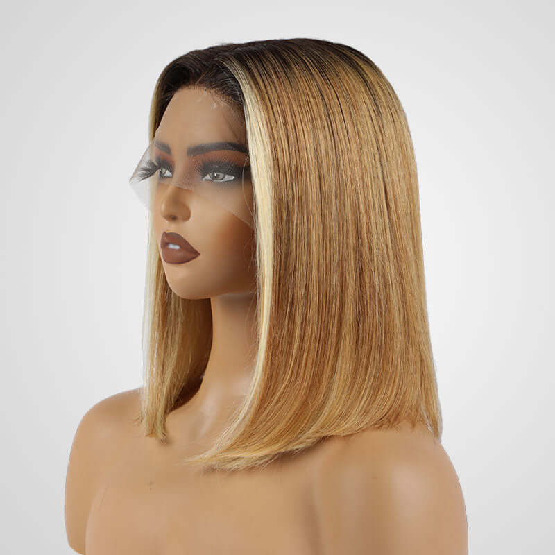 Flash Sale|Ombre 4/27/613 Straight T Lace Bob Wig