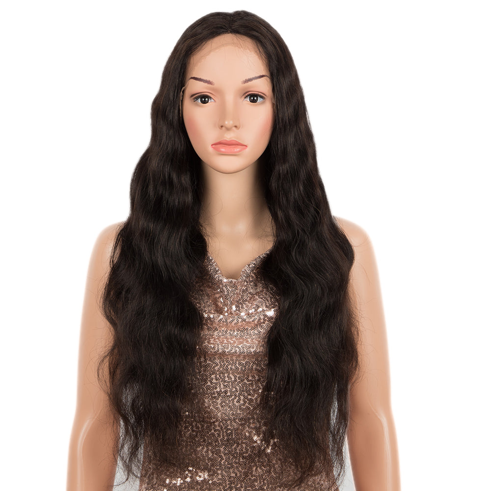 QVR 4X1 T Lace Human Hair Wigs Body Wave Hair Lace Front Wig Pre-plucked Hairline with Baby Hair Wigs Natural  Black Color