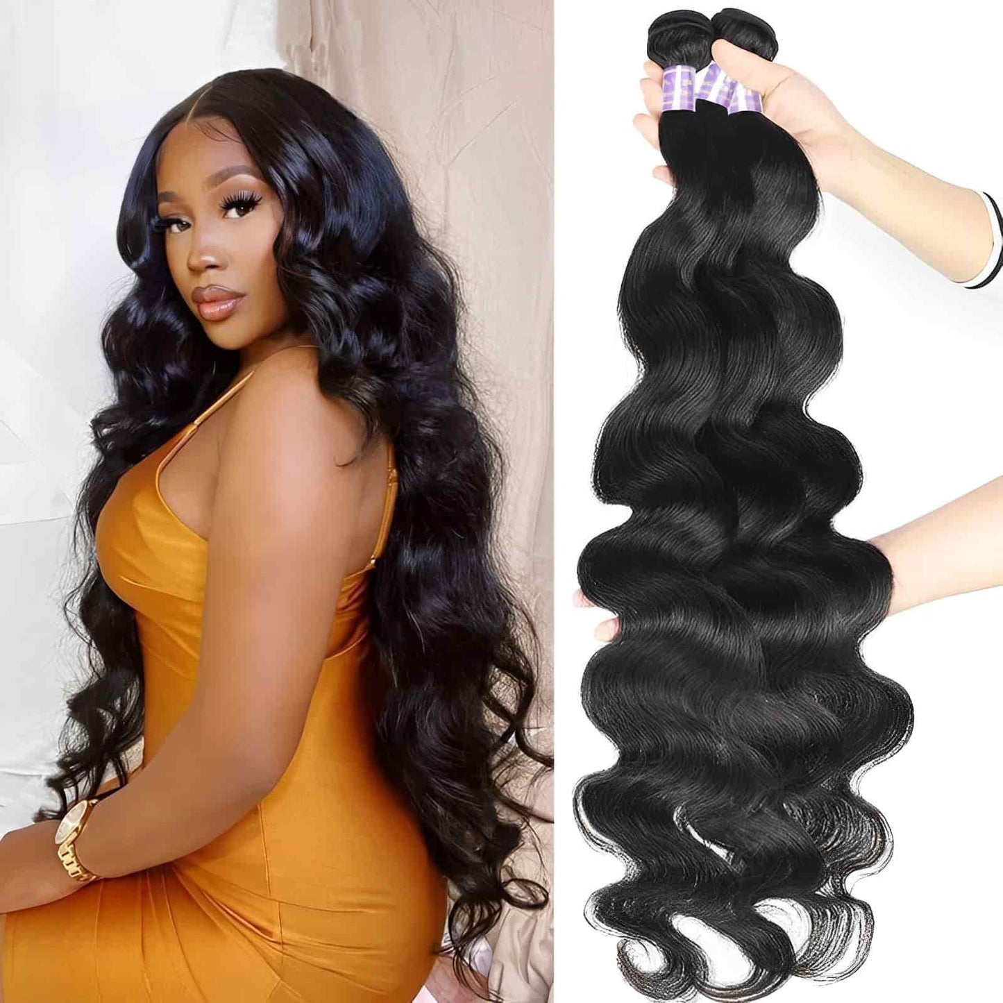 QVR Loose Body Wave 3 PCS Bundles Brazilian Hair Weave Bundles Remy Human Hair Bundles Raw Hair Extensions